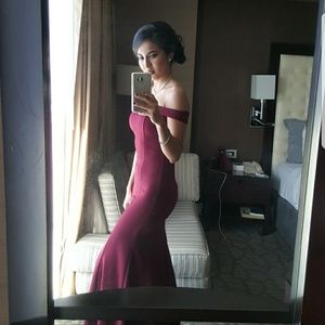 Off shoulder mermaid gown